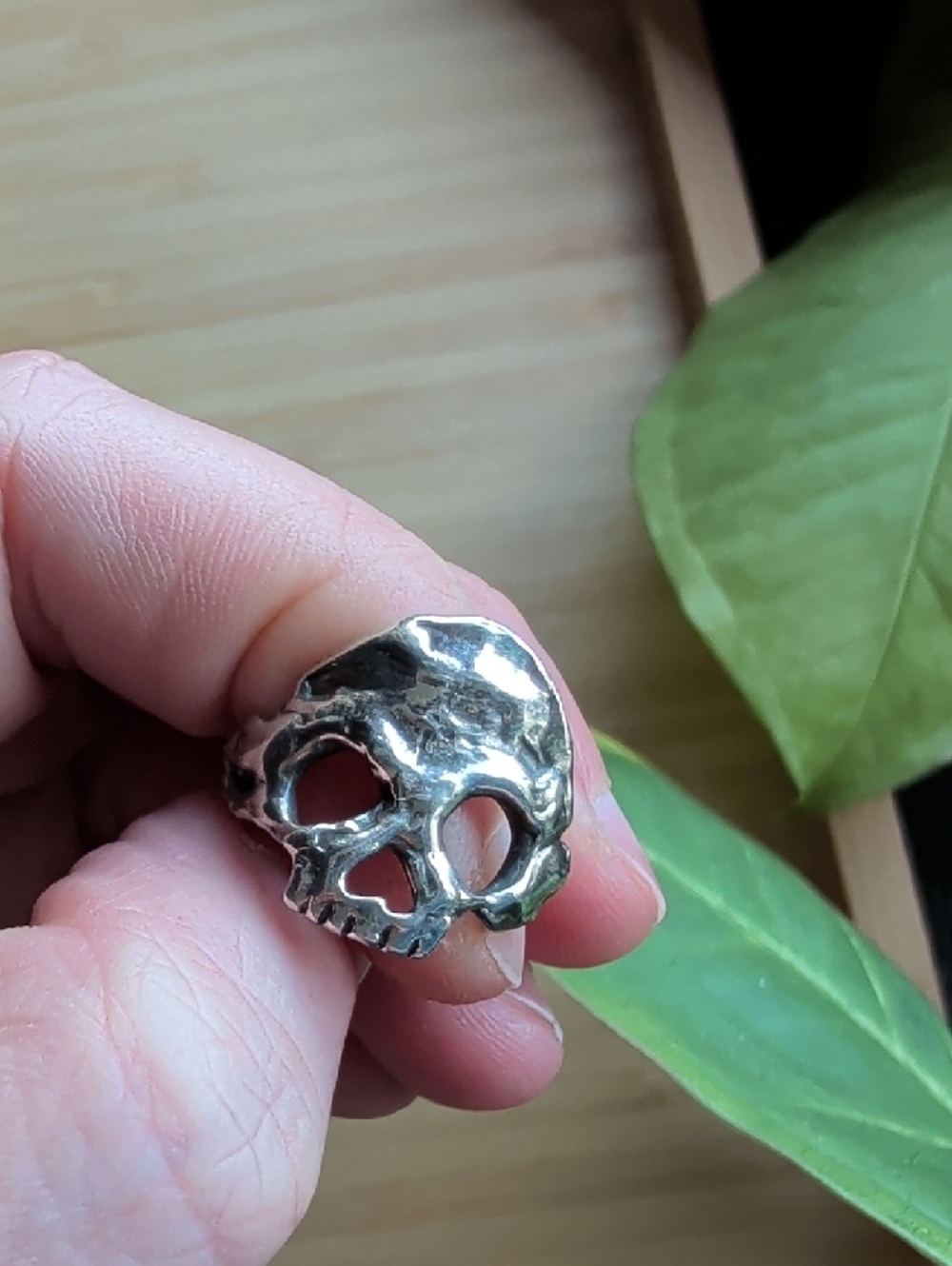 Sterling Silver Skull Ring - Margaret Cross Dust to Dust - Statement Ring - Picture 6 of 10
